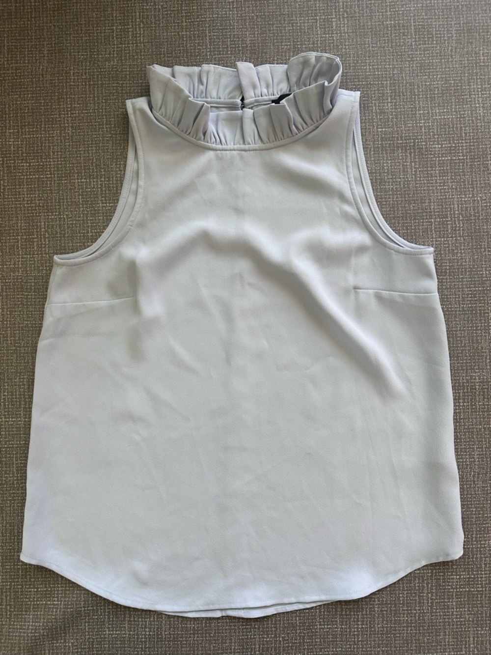 J.Crew Light Blue Sleeveless Ruffle Collar Blouse Women’s Size S